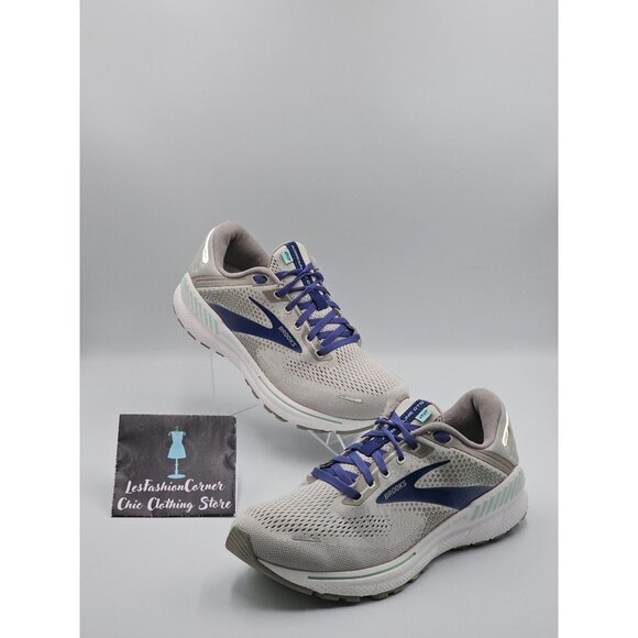 Brooks Women's Gray & Purple Adrenaline GTS 22 Running Shoes Size 10 2832 - Picture 11 of 16